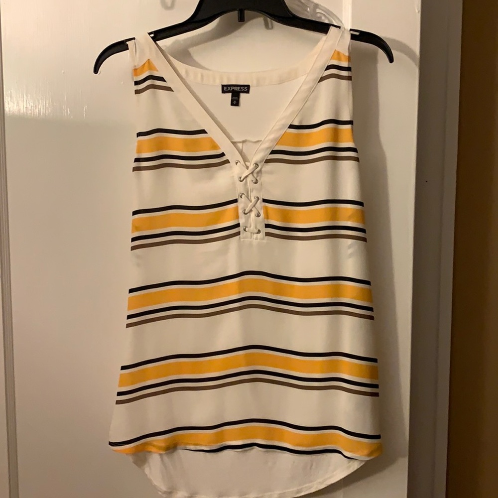Express size medium striped sleeveless blouse